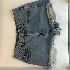 Tommy Jeans Denim Cut Off Shorts 34 Light Wash Blue Mens